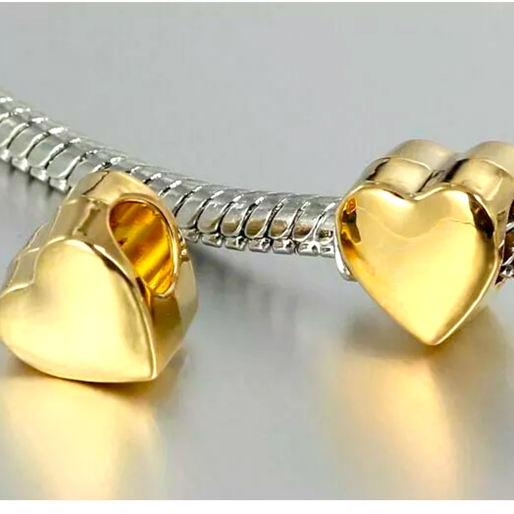 New Gold/925 European Charm Bead